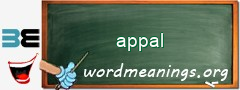 WordMeaning blackboard for appal